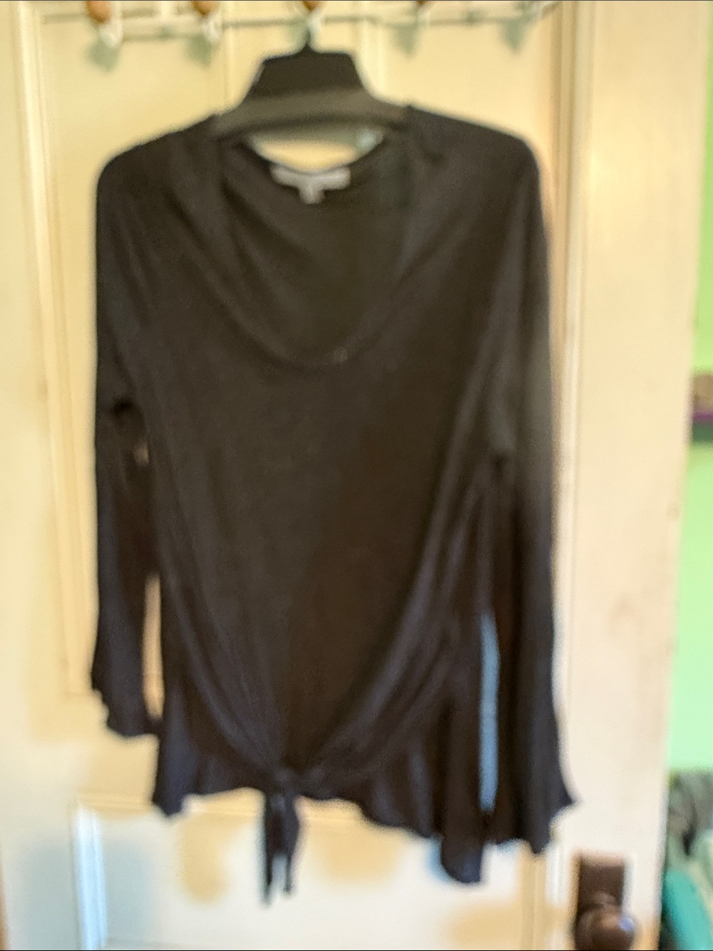 Sparkly tie front top